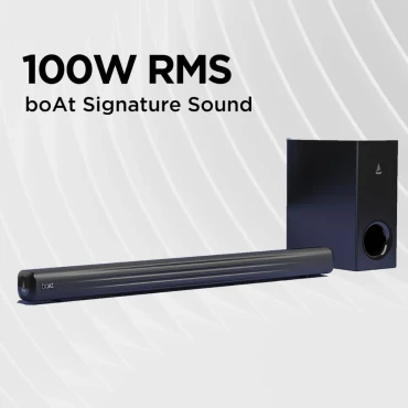 boAt Aavante Bar Aroha 100W Bluetooth Soundbar with Remote (Entertainment EQ Modes, 2.1 Channel, Black) | AAVANTEAROHABLACK - Image 3