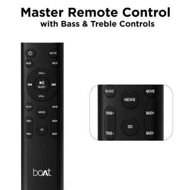boAt Aavante Bar Aroha 100W Bluetooth Soundbar with Remote (Entertainment EQ Modes, 2.1 Channel, Black) | AAVANTEAROHABLACK - Image 4