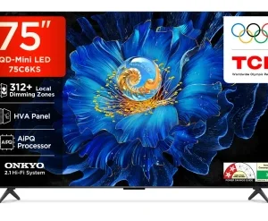 TCL 75C6KS 75 Inch QD Mini LED Smart TV 4K Ultra HD Display Dolby Vision Google TV